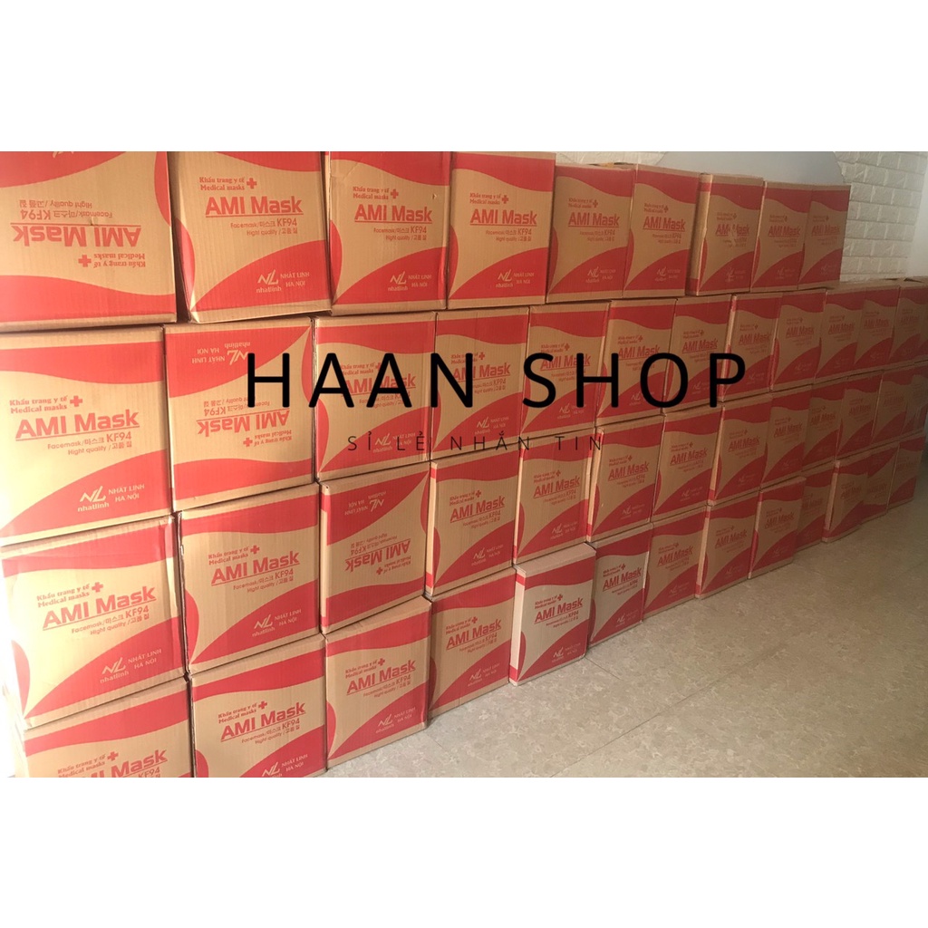 (1 túi/10c) Khẩu trang kháng khuẩn KF94 tiêu chuẩn Hàn Quốc chống bụi mịn, kháng khuẩn cao cấp