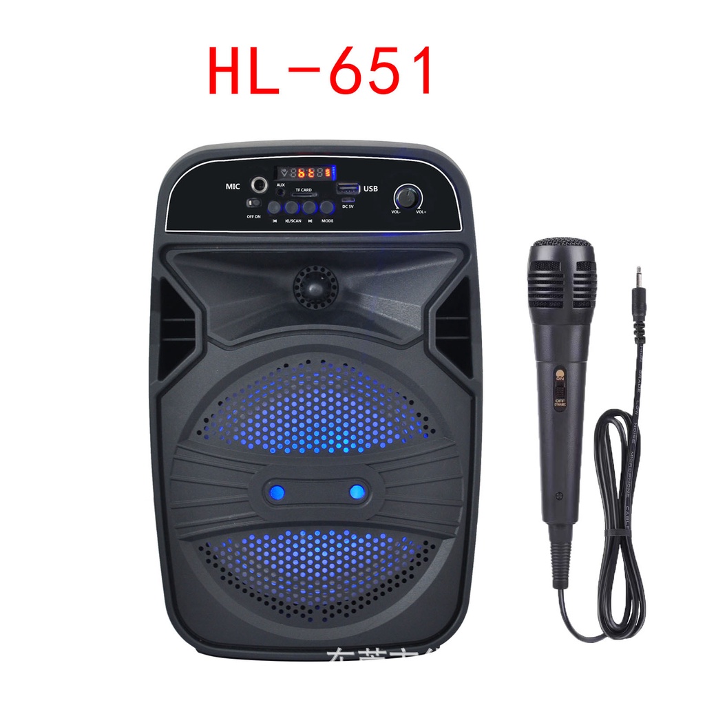 Loa Kẹo Kéo, Loa Bluetooth 5.0 Hát kiêm Hát Karaoke Tặng mic có dây Công Xuất Lớn Tiện Lợi Model Mới 2022