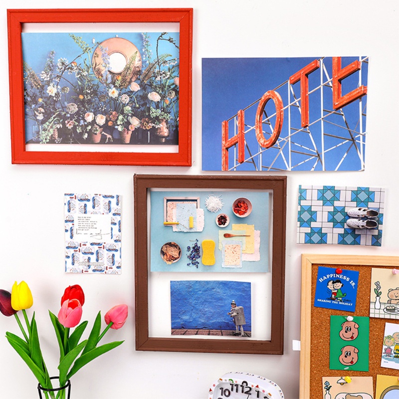 Tranh Treo Tường Hình Ngôi Làng / Quả Đào / Bãi Biển Phong Cách Boho Dành Cho Thanh Thiếu Niên