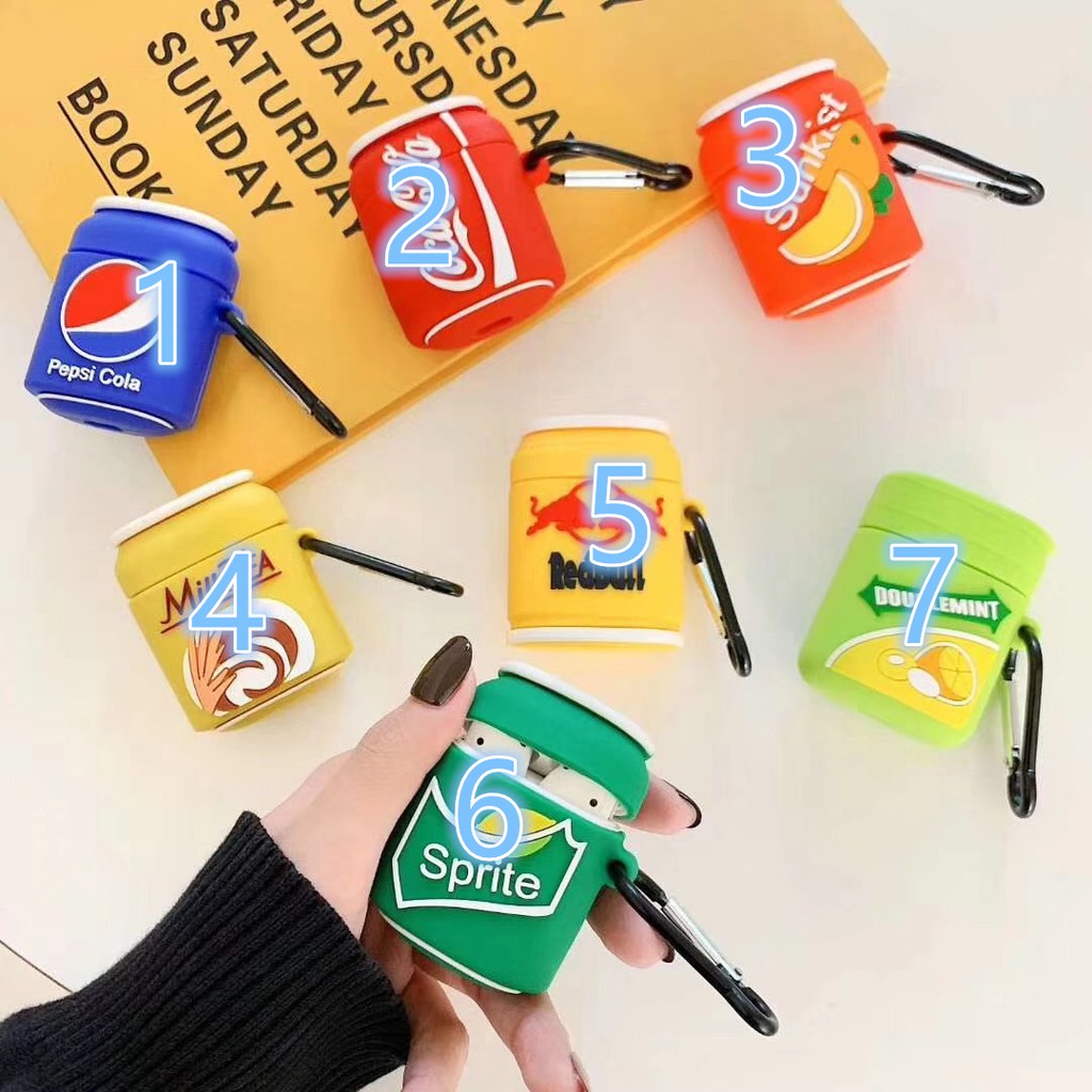 Cool bottle drink bottle airpods case for airpod 1 and airpods 2 Funny AirPod Silicone Casing 3d Case