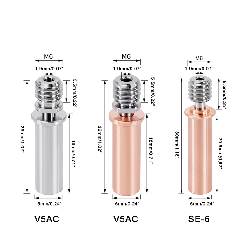 Thiết Bị Tản Nhiệt Đầu Phun Máy In 3D Bi-Metal V5AC SE-6