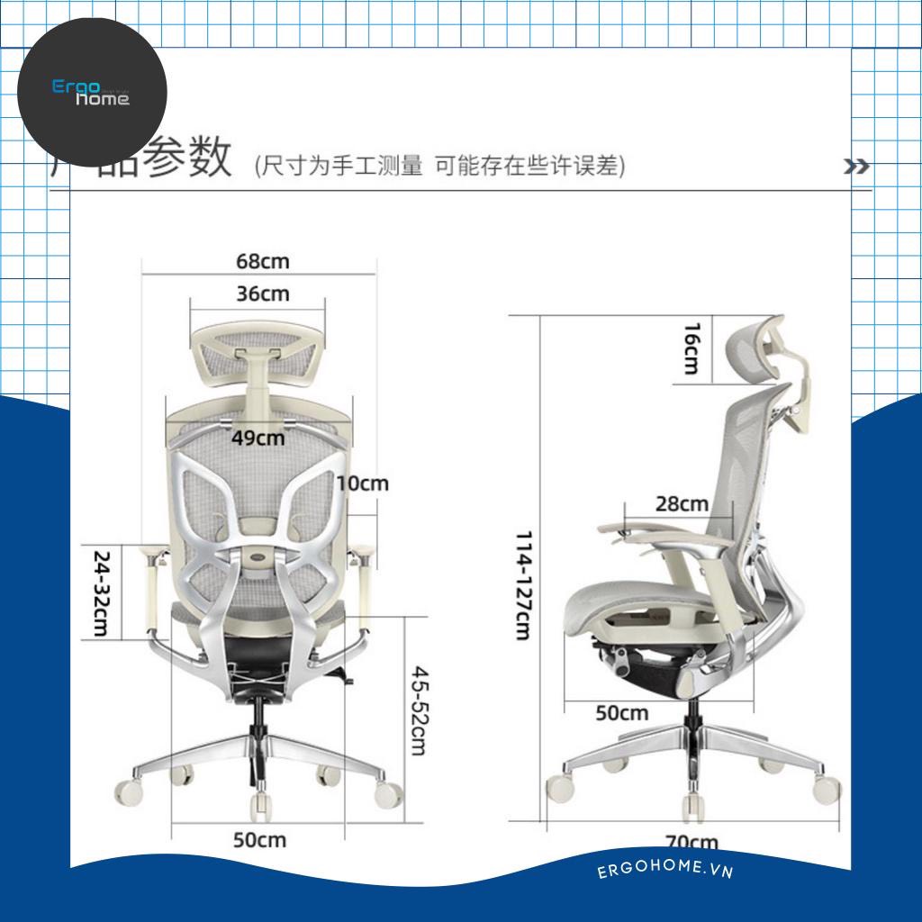 Ghế xoay văn phòng ghế lưới Ergonomic GTchair Dvary Butterfly Công Thái Học