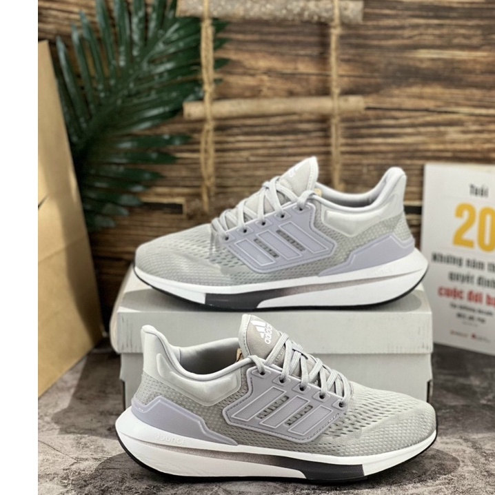 Giày thể thao sneaker EQ21 Xám Trắng siêu nhẹ chất mềm mịn thời trang đi chơi
