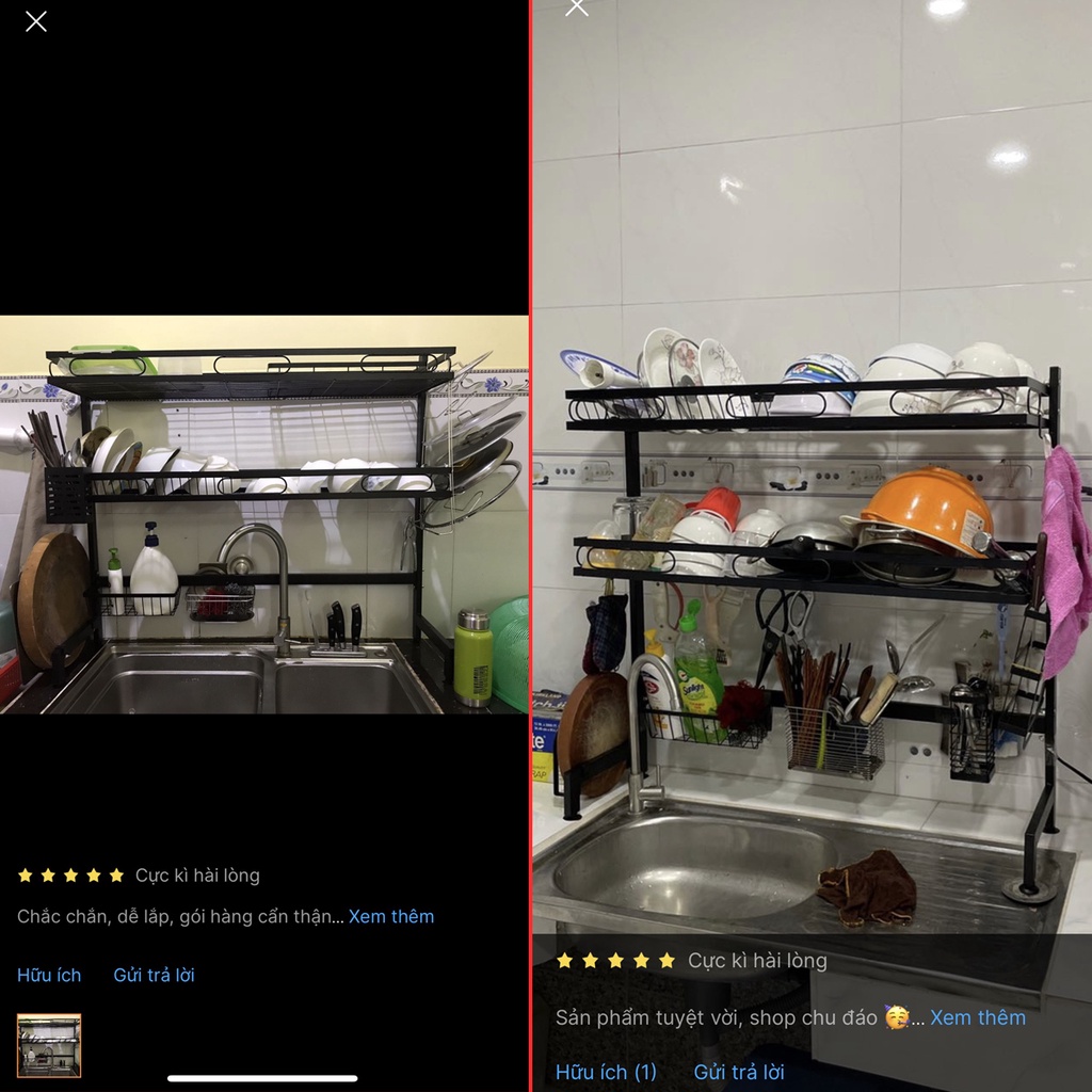 Kệ Để Bát Chén Đĩa Đa Năng Thông Minh Chọn Size (65/85/95/125cm – 1 tầng/2 tầng) Sơn Tĩnh Điện Siêu Bền Chống Bụi Ghỉ