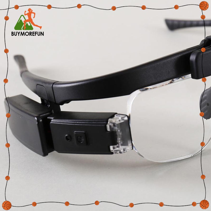 Kính Lúp Đeo Đầu Phóng Đại Có Đèn LED 4 Lens