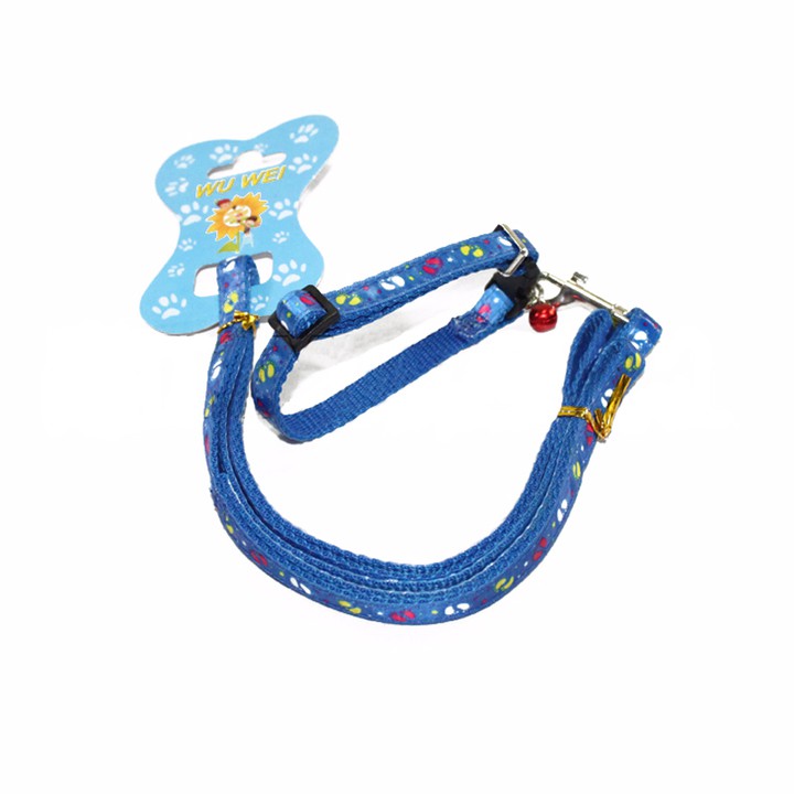 Dây dắt và vòng cổ cho chó mèo Kún Miu độ rộng dây 1cm nhiều màu sắc