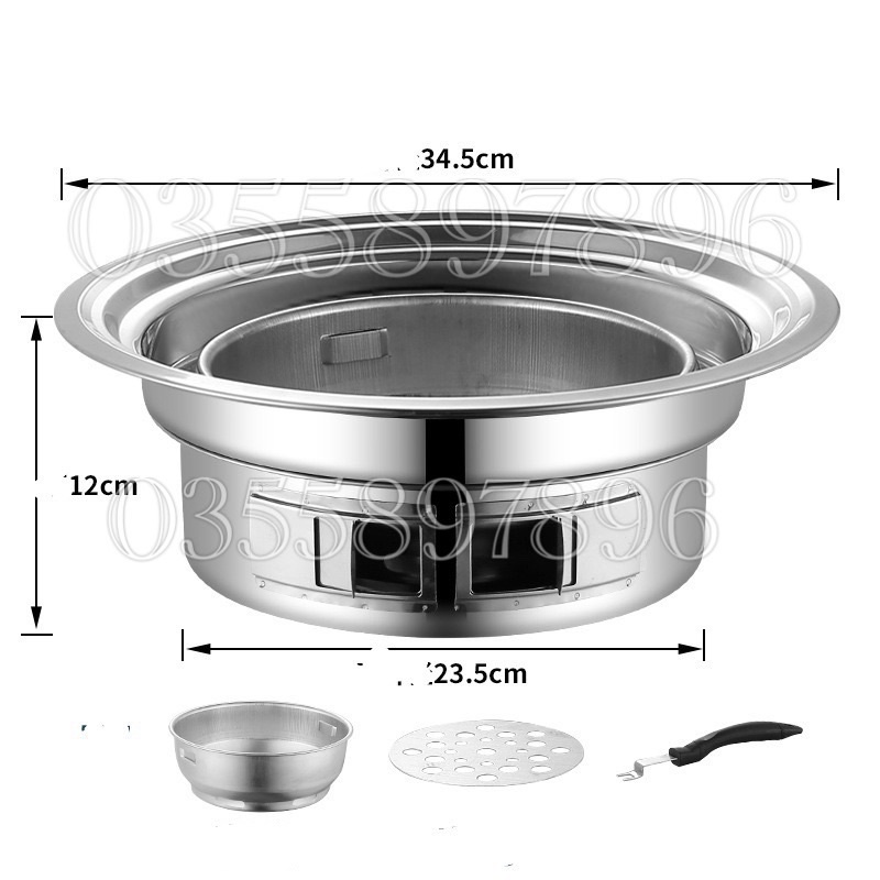 Bếp Nướng Than Hoa  BBQ Than Hoa Không Khói Cao Cấp Sét bếp 5 món