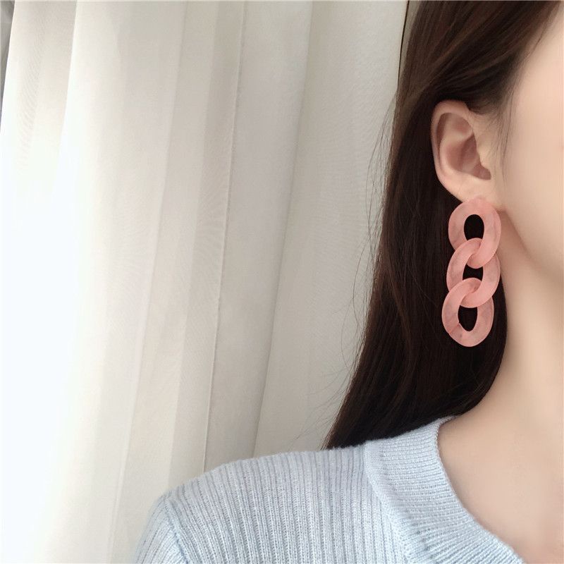 khuyên tai dài xích, bông tai phong cách độc lạ cá tính rực rỡ tết cocochang shop
