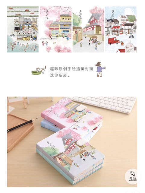 Sổ ghi chép hình cửa hàng Nhật Bản siêu xinh ,sổ tay sổ ghi chú