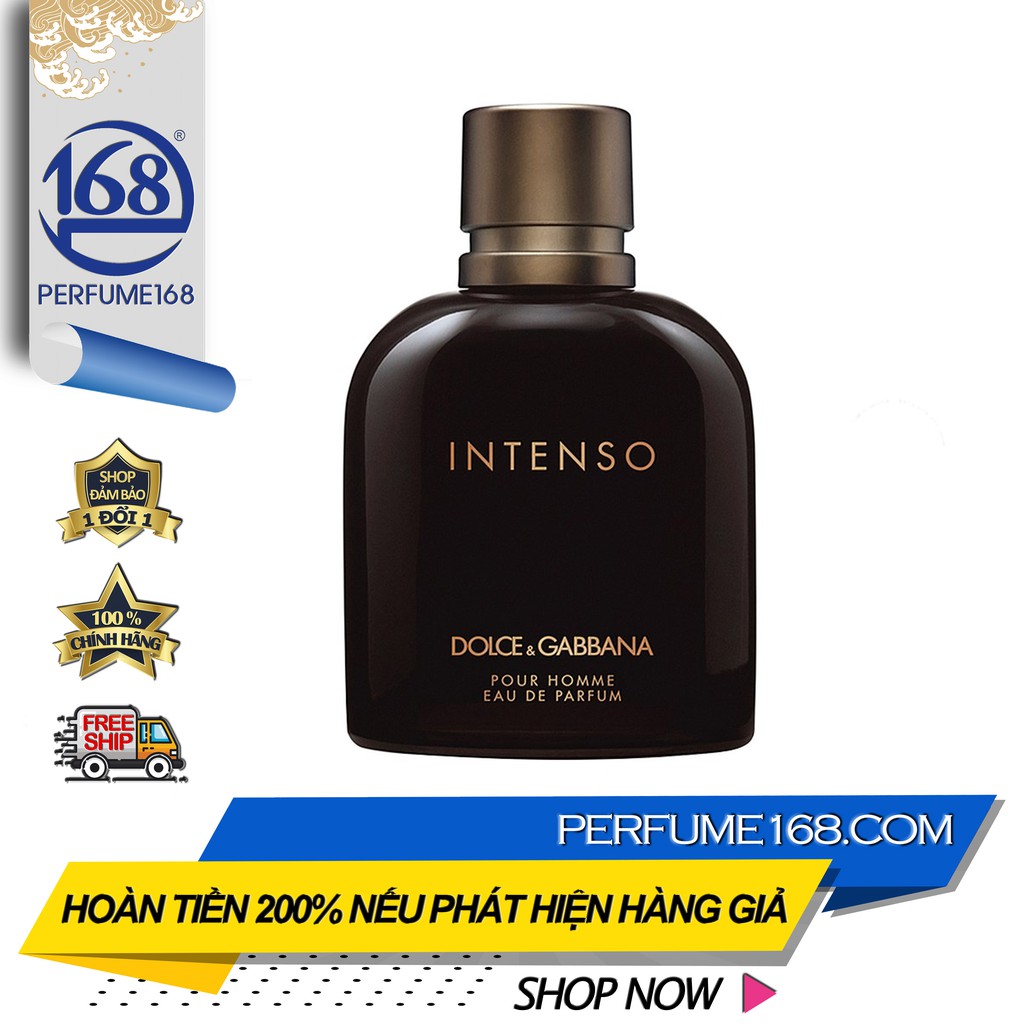 [Authentic] Nước hoa nam D&G Intenso Men EDP 125ml, nước hoa cao cấp chính hãng Perfume168 giá tốt