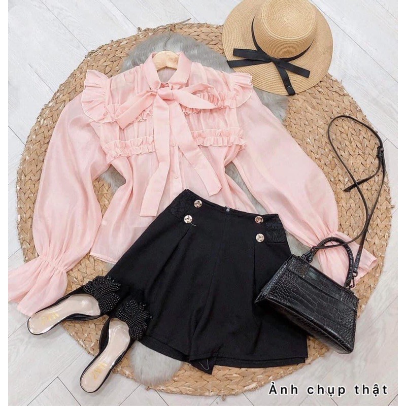 ❤️ SET ÁO SƠMI TẦNG + CHÂN VÁY 4 NÚT #185k