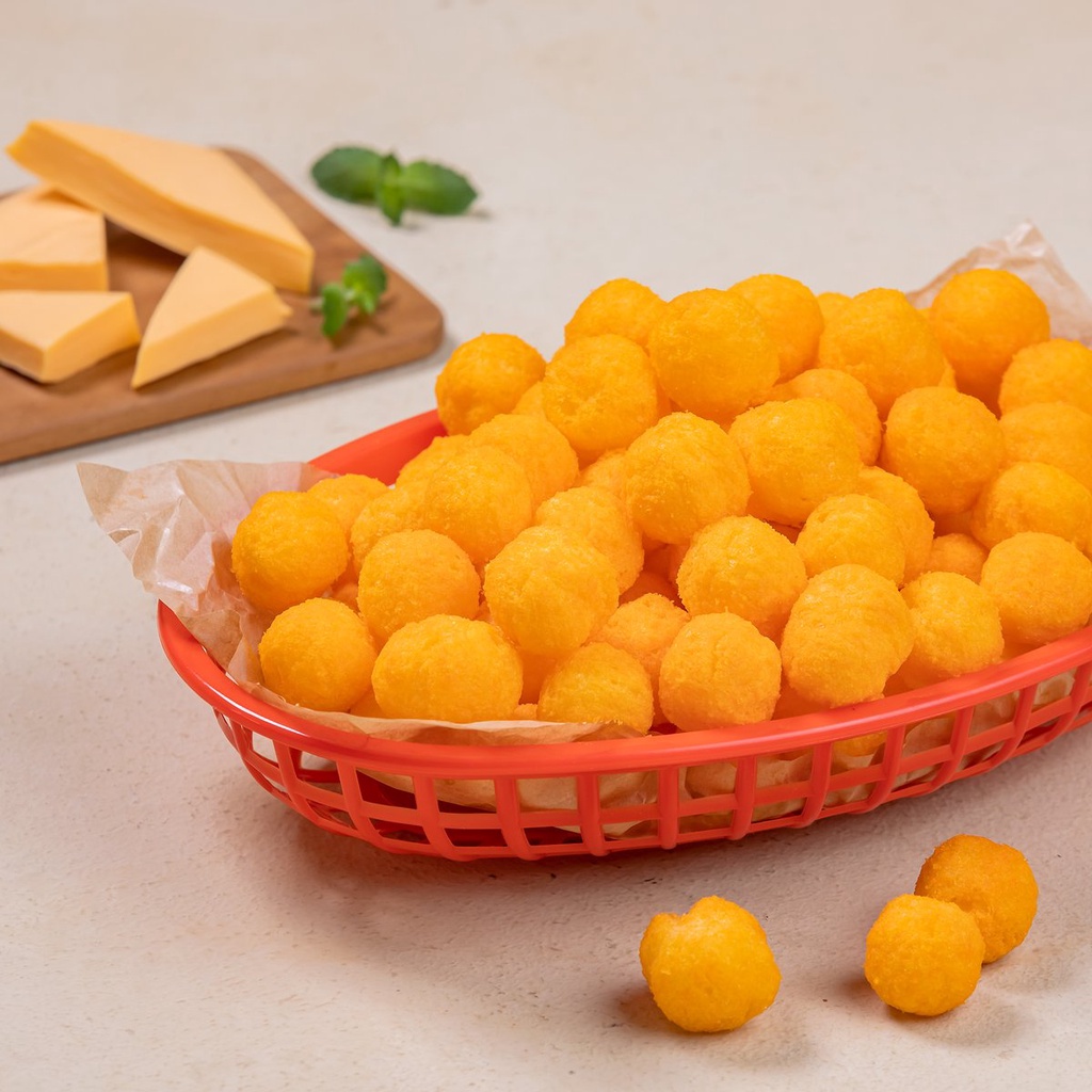 [Combo 2] Snack Phô Mai Viên Size Jumbo Cheddar Cheese Ball No Brand 380g - Emart VN