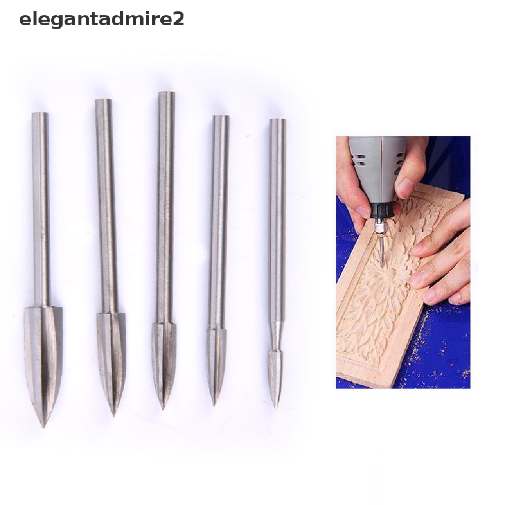 [gele] 5PCS/set Wood Carving And Engraving Drill Bit Milling Cutter Carving Root Tools [ele]