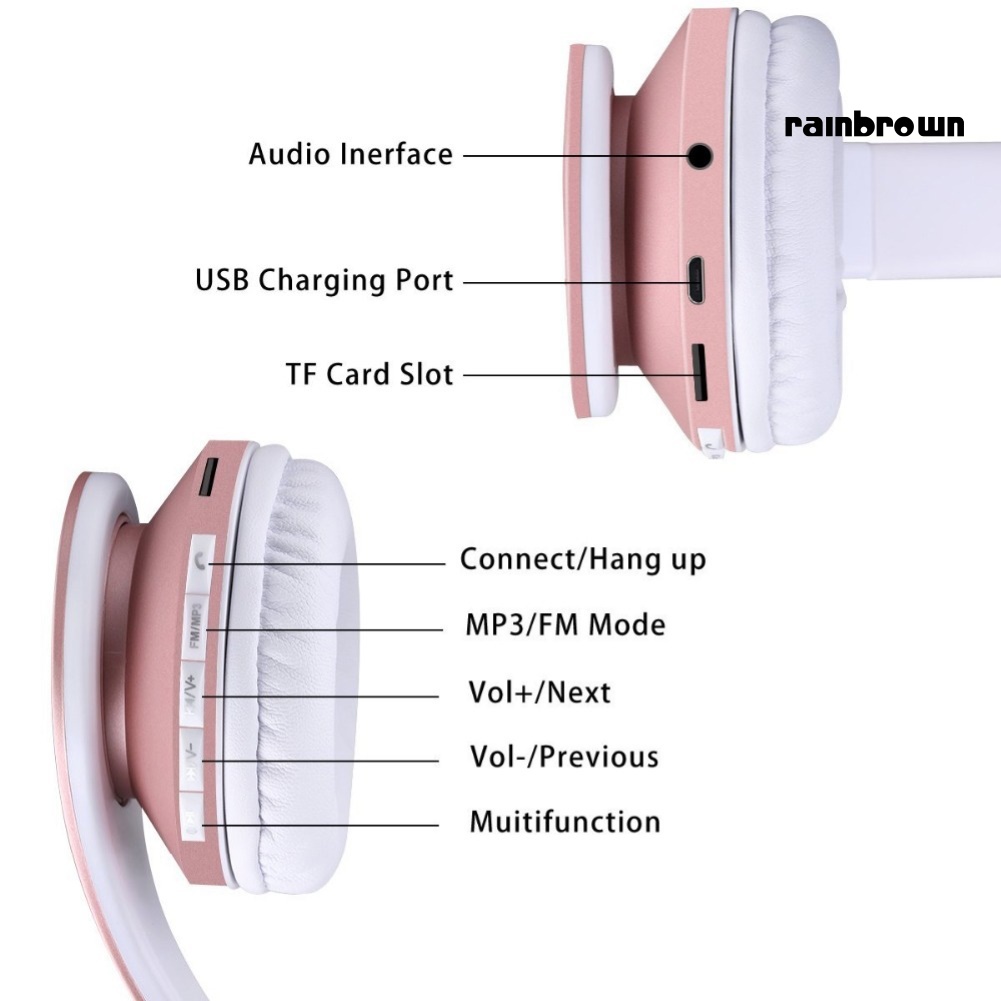 Tai Nghe Bluetooth Không Dây Hiển Thị Đèn Led