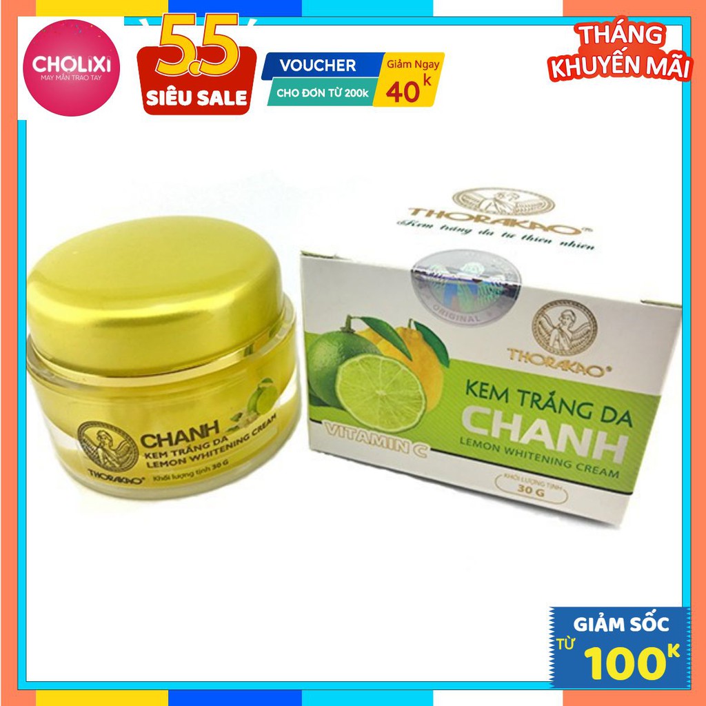 (Chính hãng) (Chính hãng) Kem Dưỡng Trắng Da Chanh Thorakao 30g