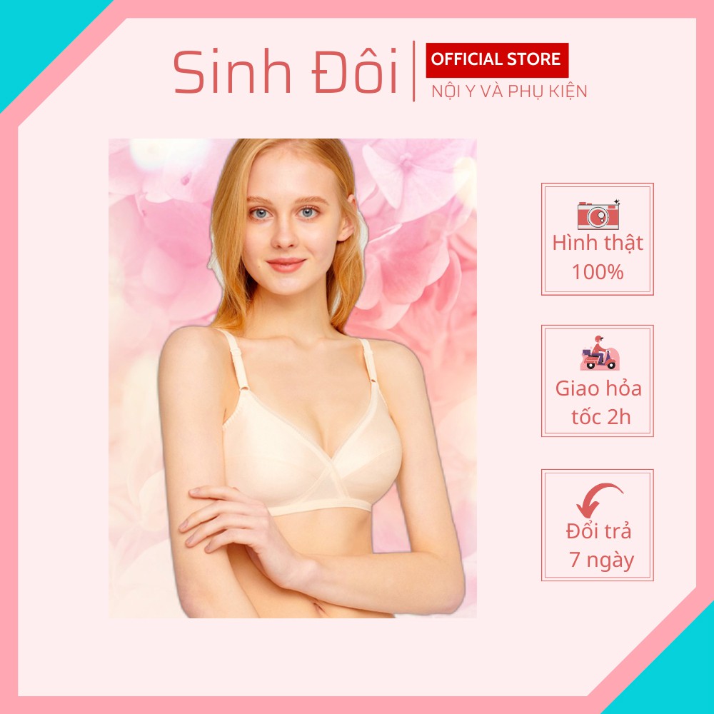 Áo ngực không gọng nữ Bonbon 6301 không mút chất vải mỏng ôm nguyên ngực mềm mại size 34-36-38-40