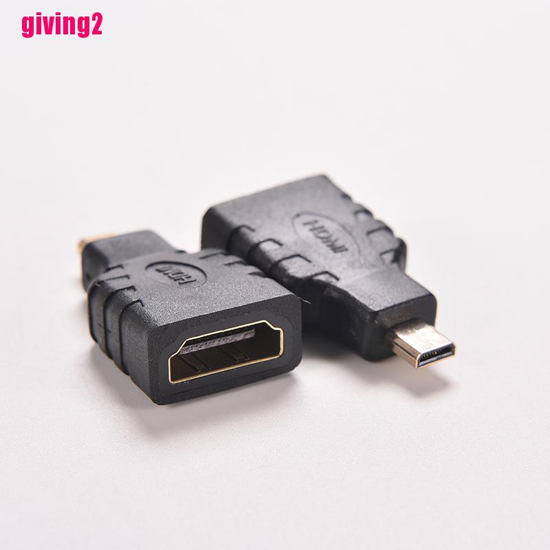 Set 2 Đầu Chuyển Đổi Micro Hdmi (type D) Sang Hdmi (type A) Cho Hdtv