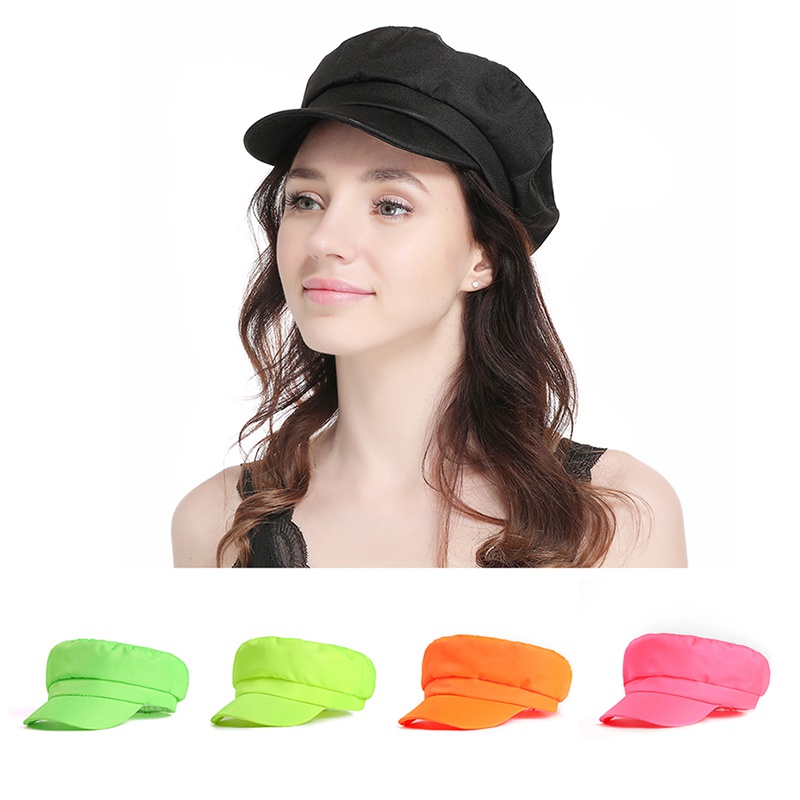 Mũ Beret Màu Trơn Phong Cách Quân Đội Unisex