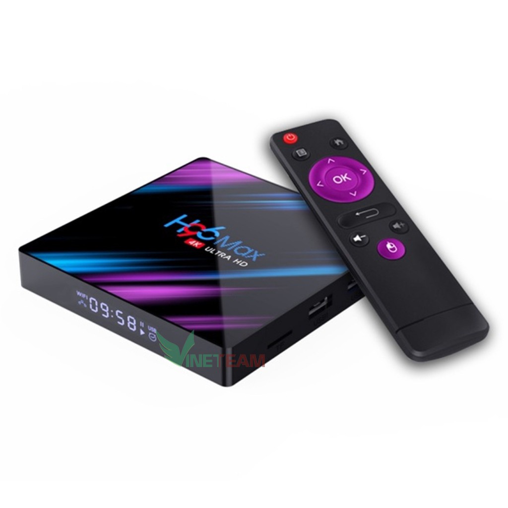 Thiết bị chuyển đổi TV thường thành smart TV H96 max-3318 CPU 4 nhân Android 9.0 4K 1080P TV Box RAM 4GB+ROM32GB