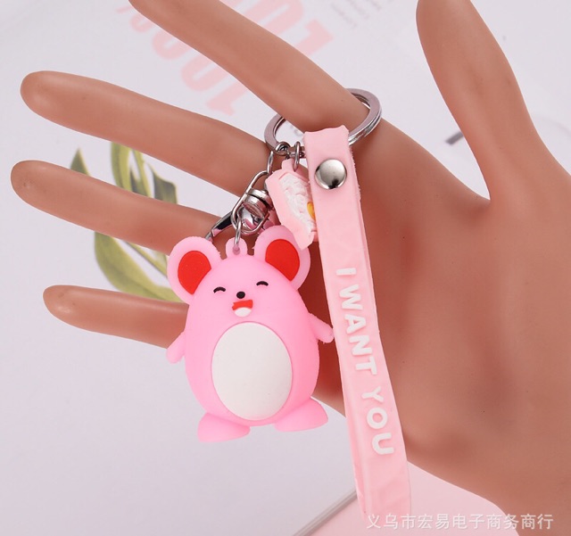 Móc khoá chuột Hamster kèm dây