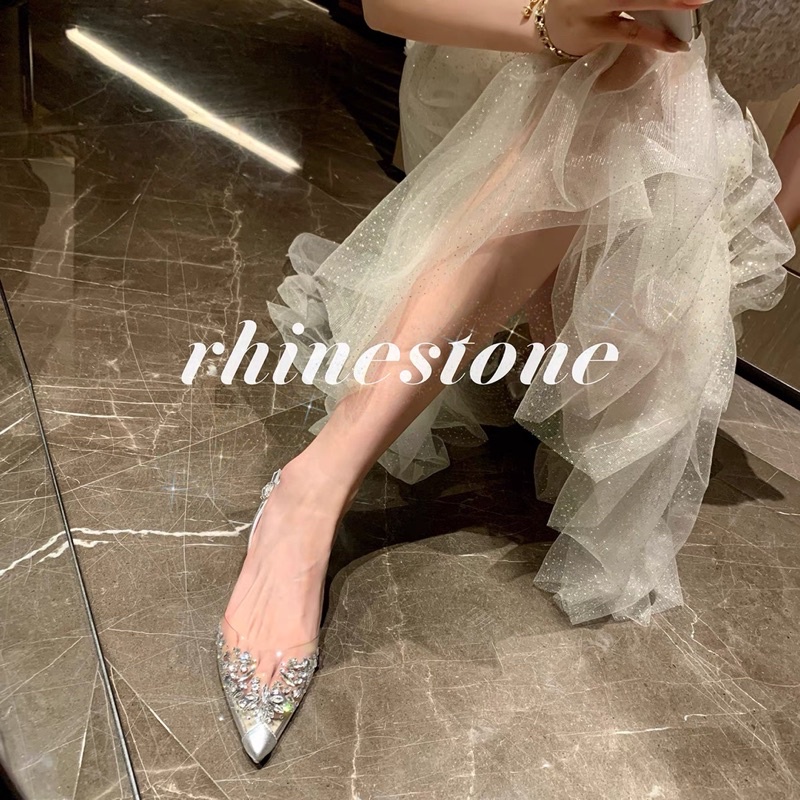Giày bệt đính đá bling bling công chúa