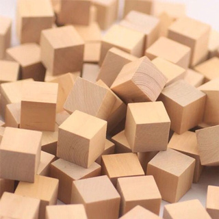 Cubes Natural Unfinished Craft  Blocks for Baby Shower Pack of 20