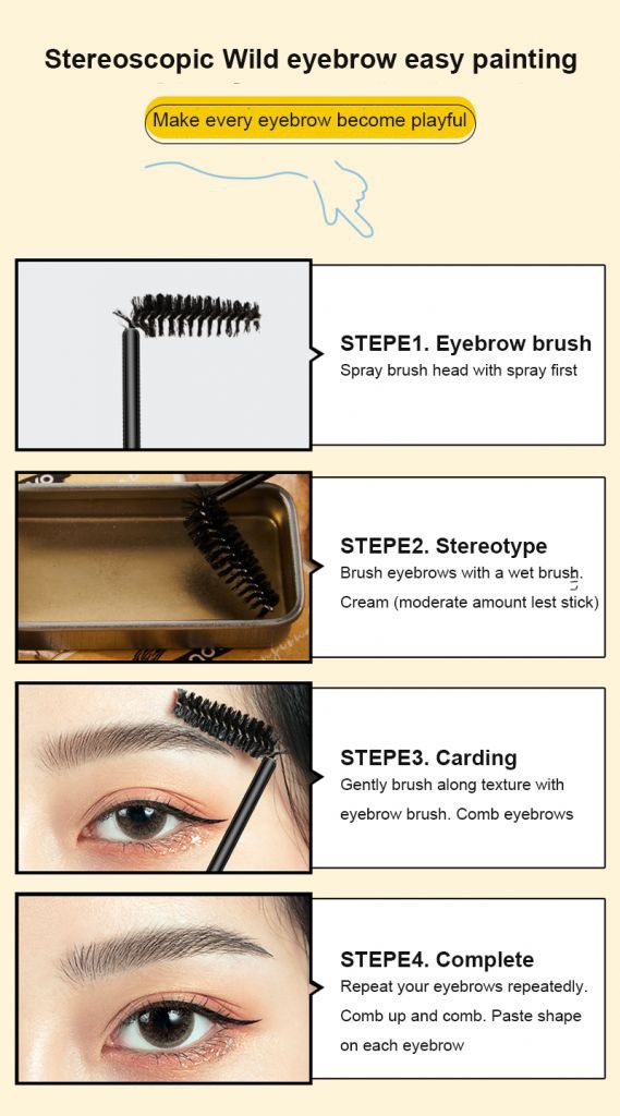 ☀☀☀ (Hàng Mới Về) Kem Tạo Kiểu Lông Mày Tự Nhiên Không Màu Lâu Trôi ☝☝☝ | BigBuy360 - bigbuy360.vn