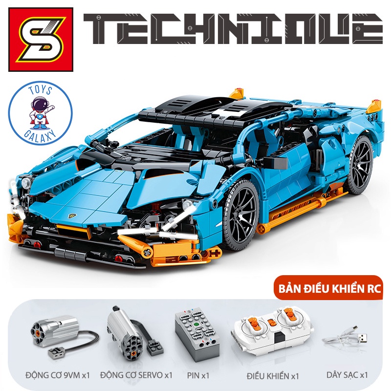 Đồ Chơi Lắp Ráp Kiểu LEGO Mô Hình Điều Khiển Từ Xa RC Technic Siêu Xe Lamborghini Sian SY8618
