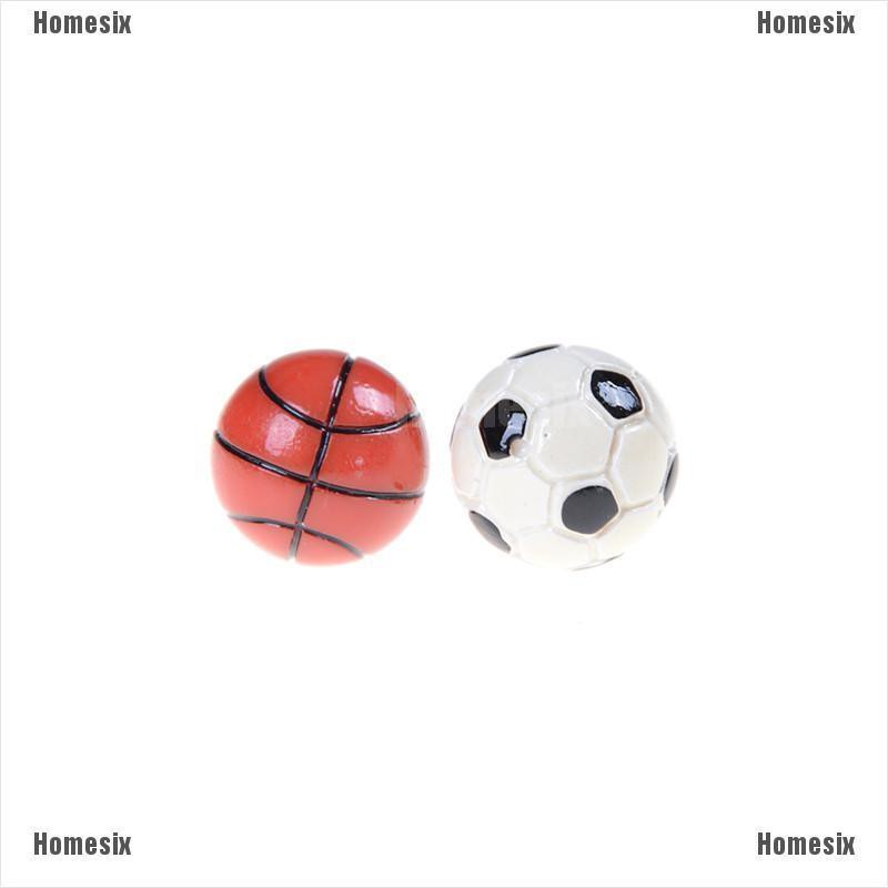 [HoMSI] 1:6/1:12 Dollhouse Miniature Sports Balls Soccer Football and Basketball Decor SUU