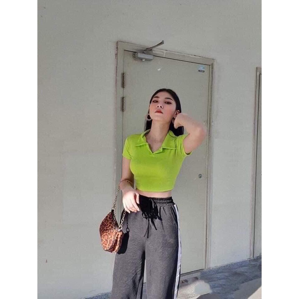 [CLIP THẬT] ÁO CROPTOP CỔ SƠ MI BASIC [FREESHIP] giá tận xưởng | BigBuy360 - bigbuy360.vn