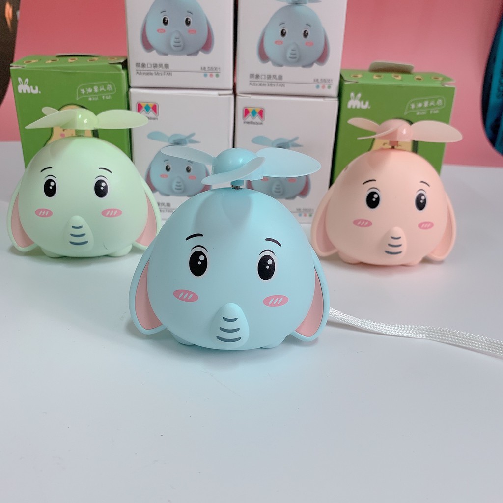 Quạt Mini hình voi con xinh xắn ( hình thật 100%) #8