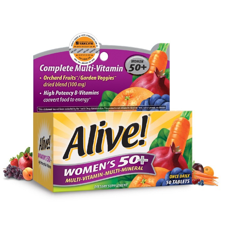 Thực phẩm bổ sung vitamin tổng hợp Nature's Way Alive Women 50+, 50 viên | Thế Giới Skin Care