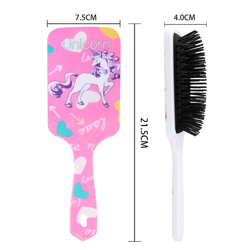 [Hàng mới về] Lược chải tóc gỡ rối in hình kỳ lân hoạt hình xinh xắn