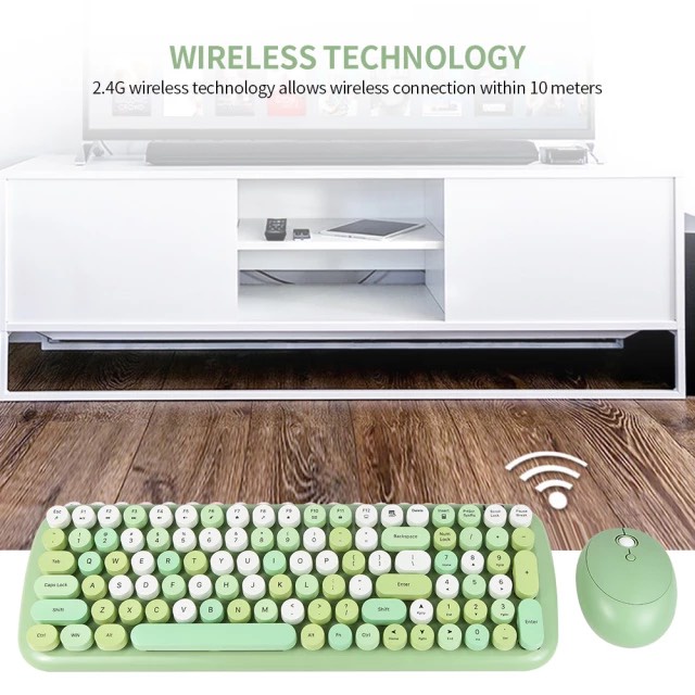 Combo Bàn phím và chuột không dây 2.4ghz Mofii candy XR mini 100 phím dùng cho máy PC, Laptop, Tivi, Điện thoại