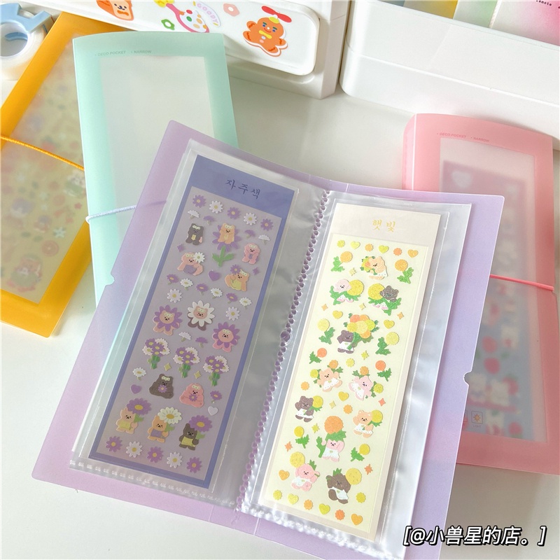 Sổ đựng sticker MIAO'S LITTLE FOREST sổ bìa nhựa túi trong lưu trữ hình dán tiện dụng MOT2213