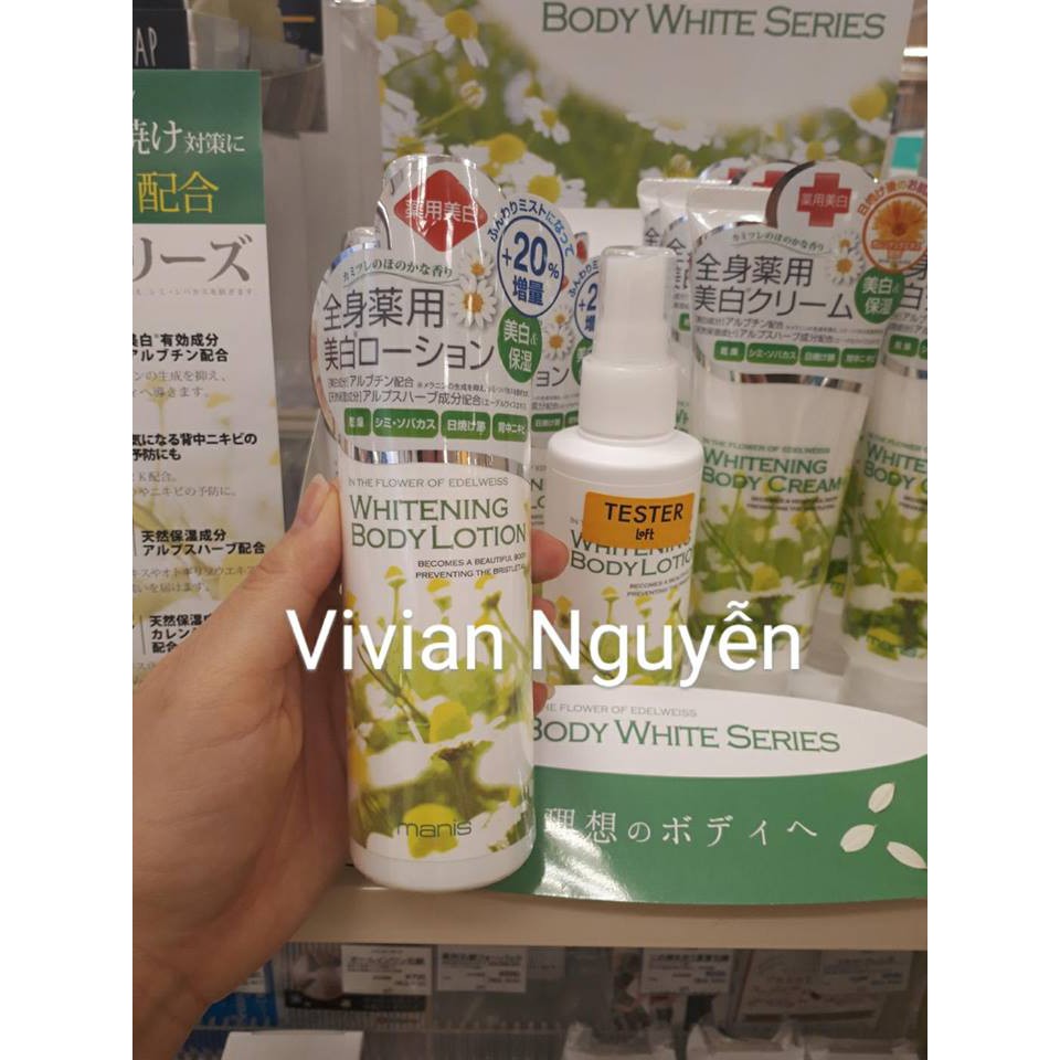 Lotion dưỡng trắng toàn thân Manis
