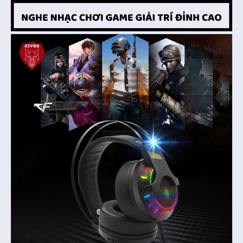 Bộ Bàn Phím Và Chuột Kèm Tai Nghe Chuyên Game ZIYOU Led 10 Chế Độ Nháy, Gõ êm,Tai Nghe âm Thanh 8D Super Bass K618+V8+K3