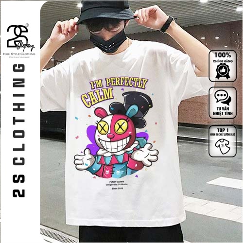 Áo Phông Trắng Nam Form Rộng 2s Clothing Áo Thun Nam Basic Tee Oversize Cotton Giá Rẻ In Hình Thời Trang Cá Tính SG21