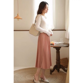 Chân Váy Xếp Ly Dài Dáng Hàn Nữ Tính Siêu Xinh 4 Màu