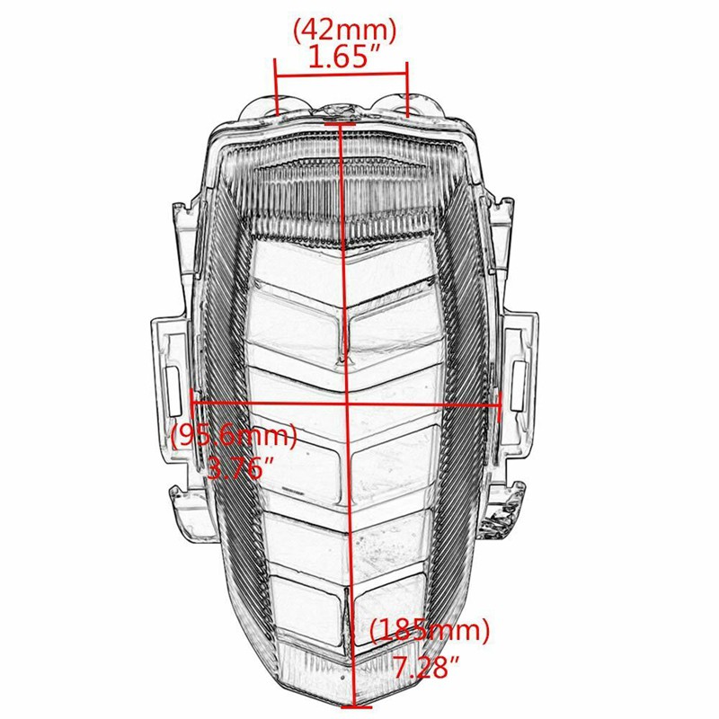 Đèn Led Gắn Đuôi Xe Mô Tô Yamaha Yzf-R15 V3 2018-2019