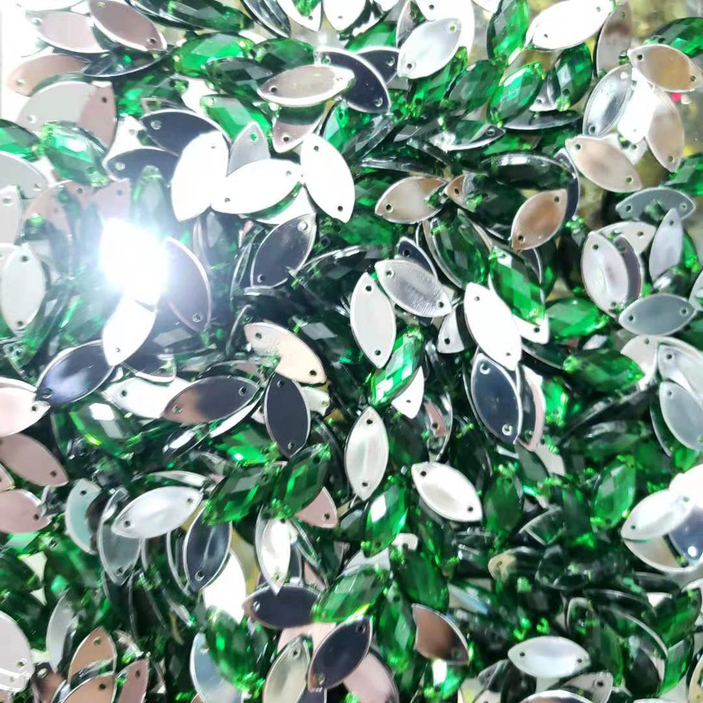 7x15 Đá Kết Lá Me Đính Kết Trang Phục - Phụ Kiện