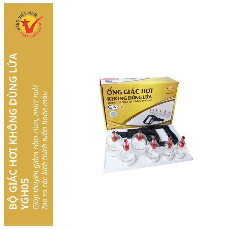 Bộ giác hơi không dùng lửa YGH05 (6 ly giác)