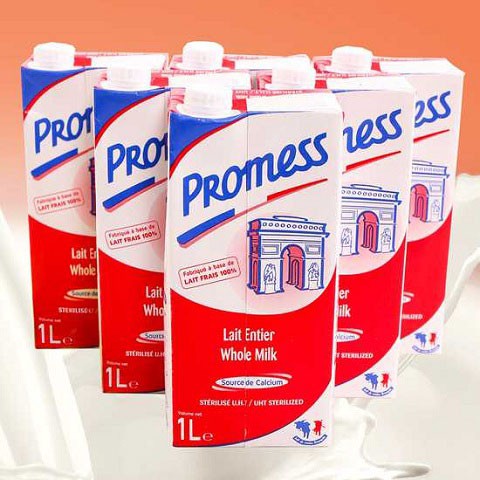 Sữa Tươi Không Béo Tiệt Trùng Promess 1L -Hộp Pháp