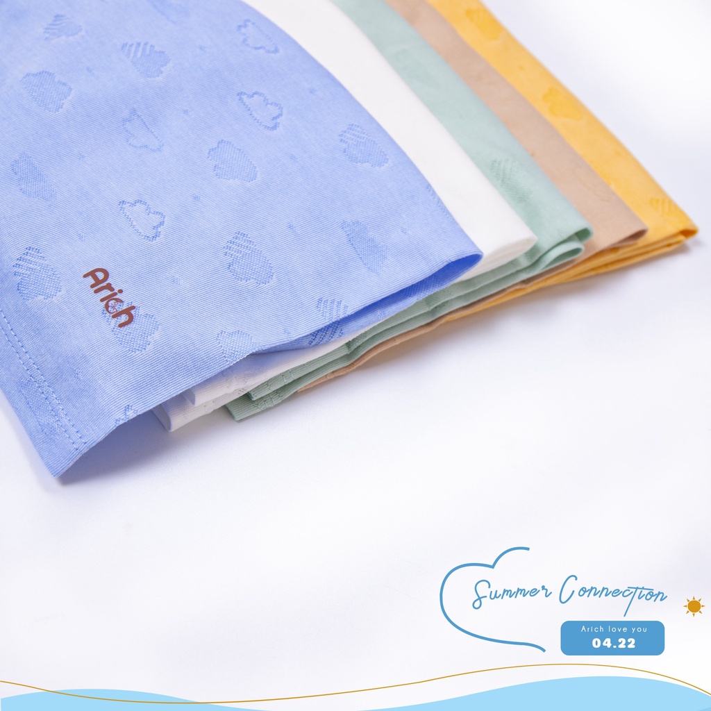 Bộ ba lỗ summer Arich sợi tre cho bé từ 6 tháng tới 5 tuôi