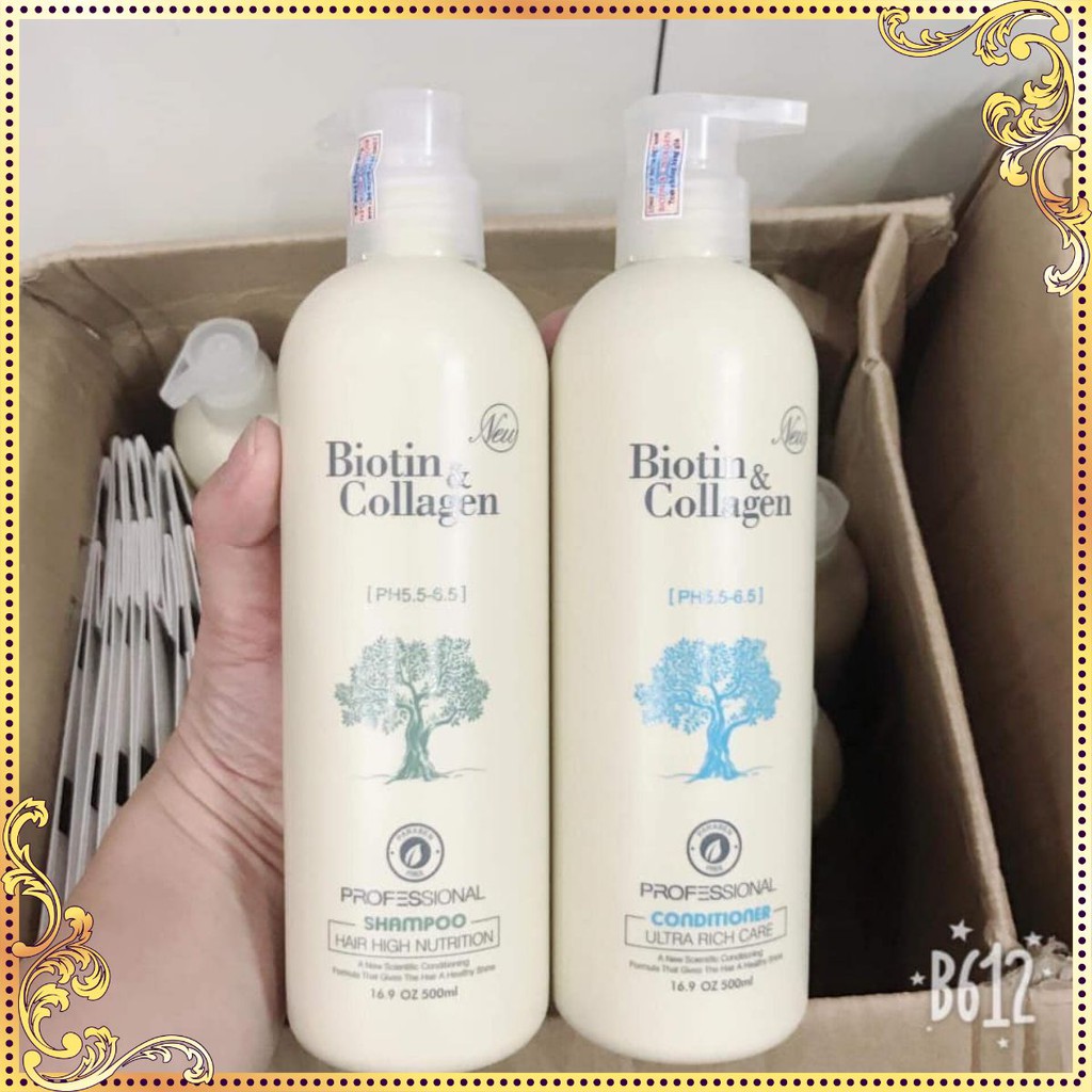 Cặp dầu gội Biotin & Collagen 1000ml