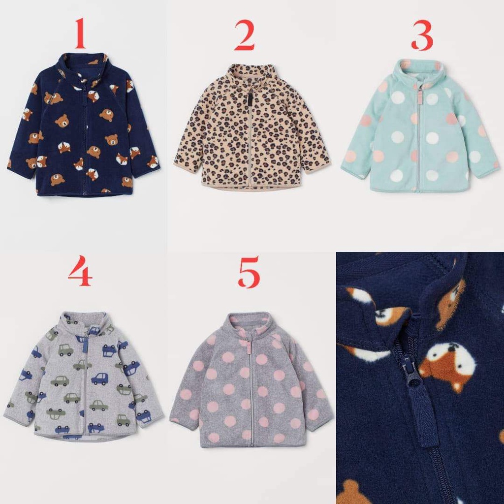 Áo Khoác Nỉ Bé Trai Bé Gái Tay Dài Siêu Nhẹ Siêu Ấm 1 2 3 4 Tuổi Xám Chấm Bi Ô Tô (Mẫu 4 5) Trangnauth F183