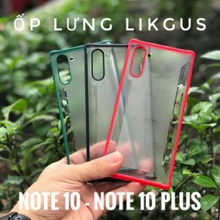 Ốp lưng Mola Likgus lưng trong viền màu Note 10 - Note 10 Plus