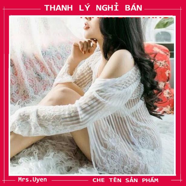 Áo choàng ngủ sexy, áo choàng đi biển ren quến rũ, gợi cảm, chụp ảnh studio, indoor | BigBuy360 - bigbuy360.vn