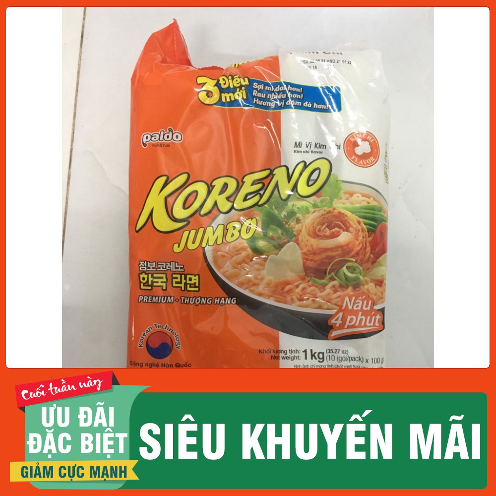 MỲ HÀN QUỐC KORENO JUMBO - Mỳ ăn liền ngon số 1 hàn quốc