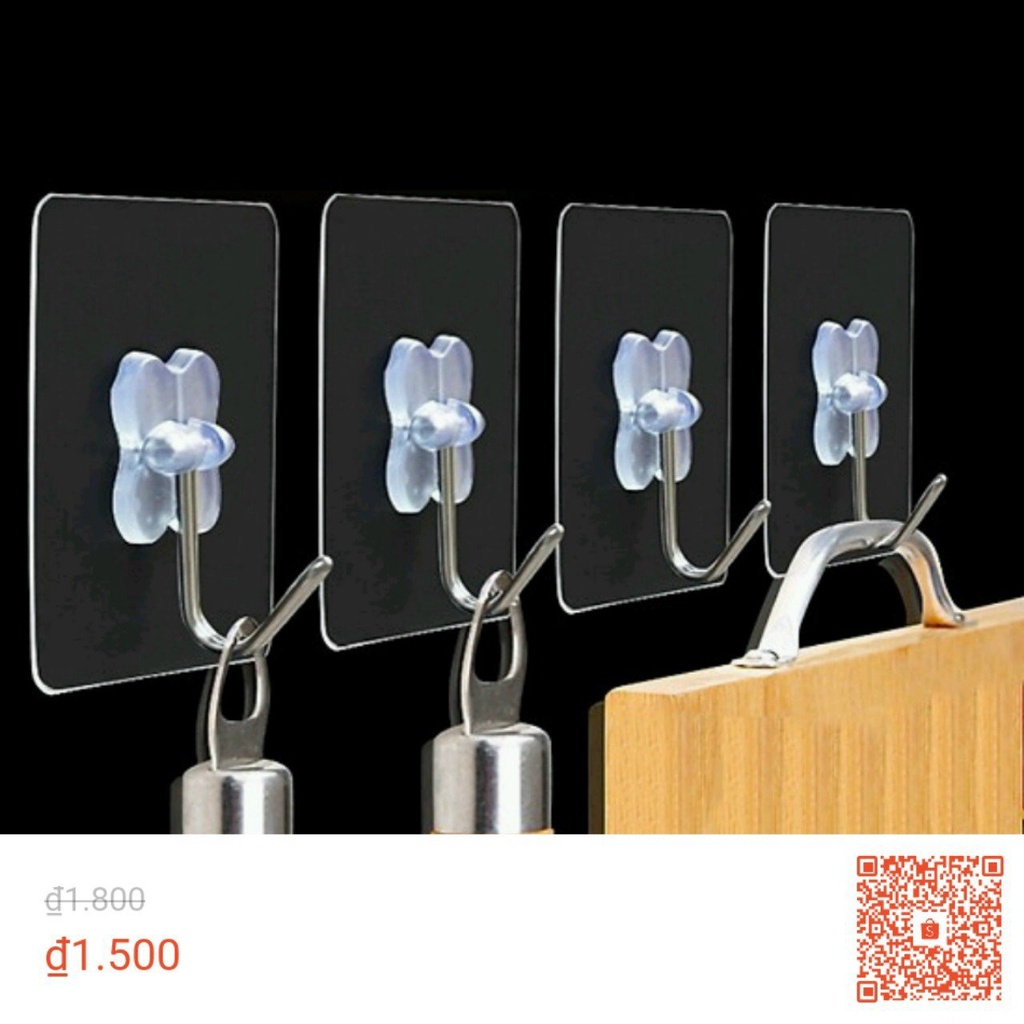 Miếng dán cường lực trong suốt- Móc dán tường